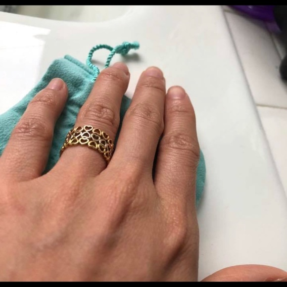 Tiffany Tri-Color 18k Picasso Crown & Heart band - Picture 4 of 7